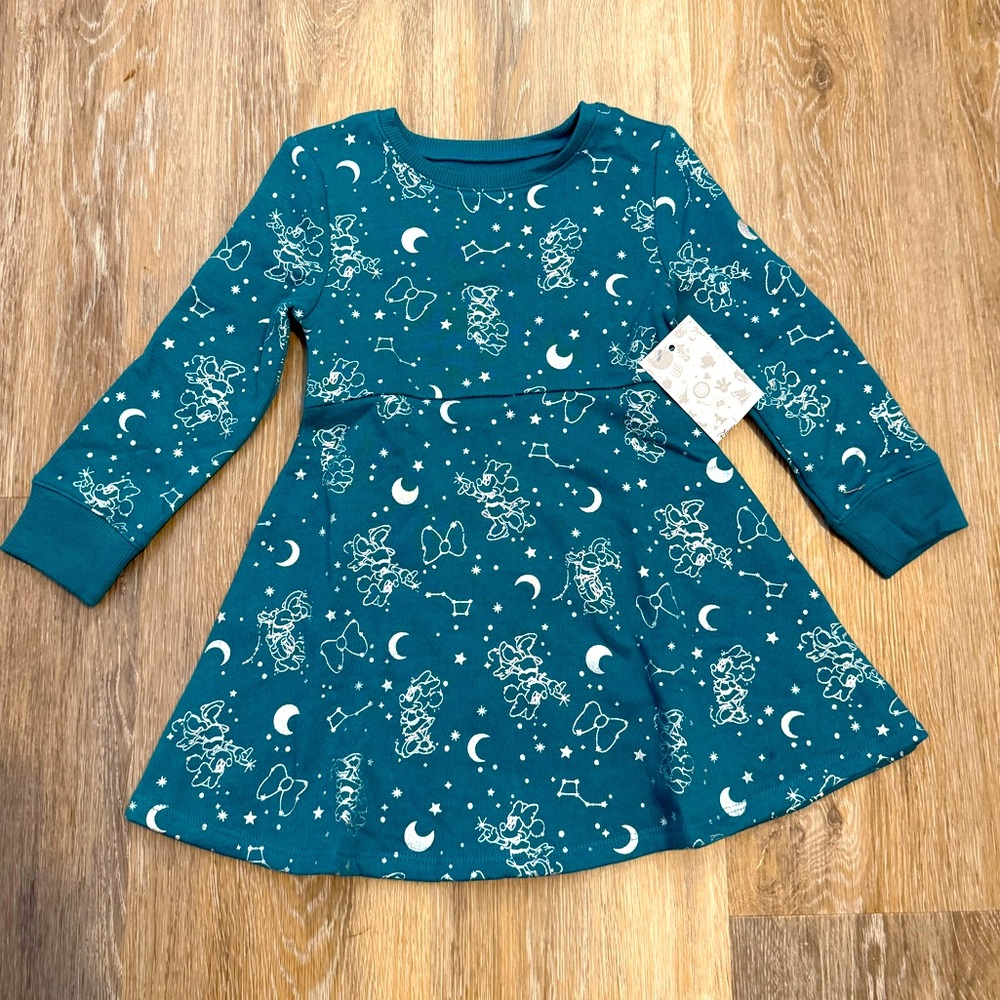 NWT 2T Disney Minnie Fleece long sleeve dress